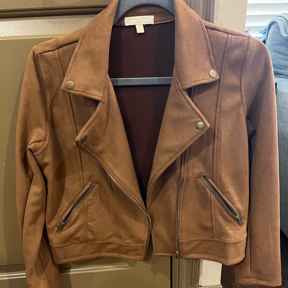Girls Chelsea & Violet faux suede jacket from Dillards.  Size XL (fits 12/13)